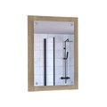 Tuhome Vanguard Bathroom Mirror, Frame, Looking Glass, Light Pine ELR7930